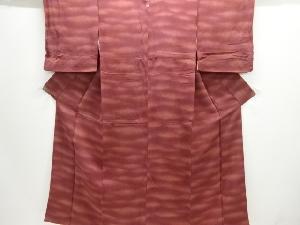 縮緬地霞模様一つ紋小紋着物